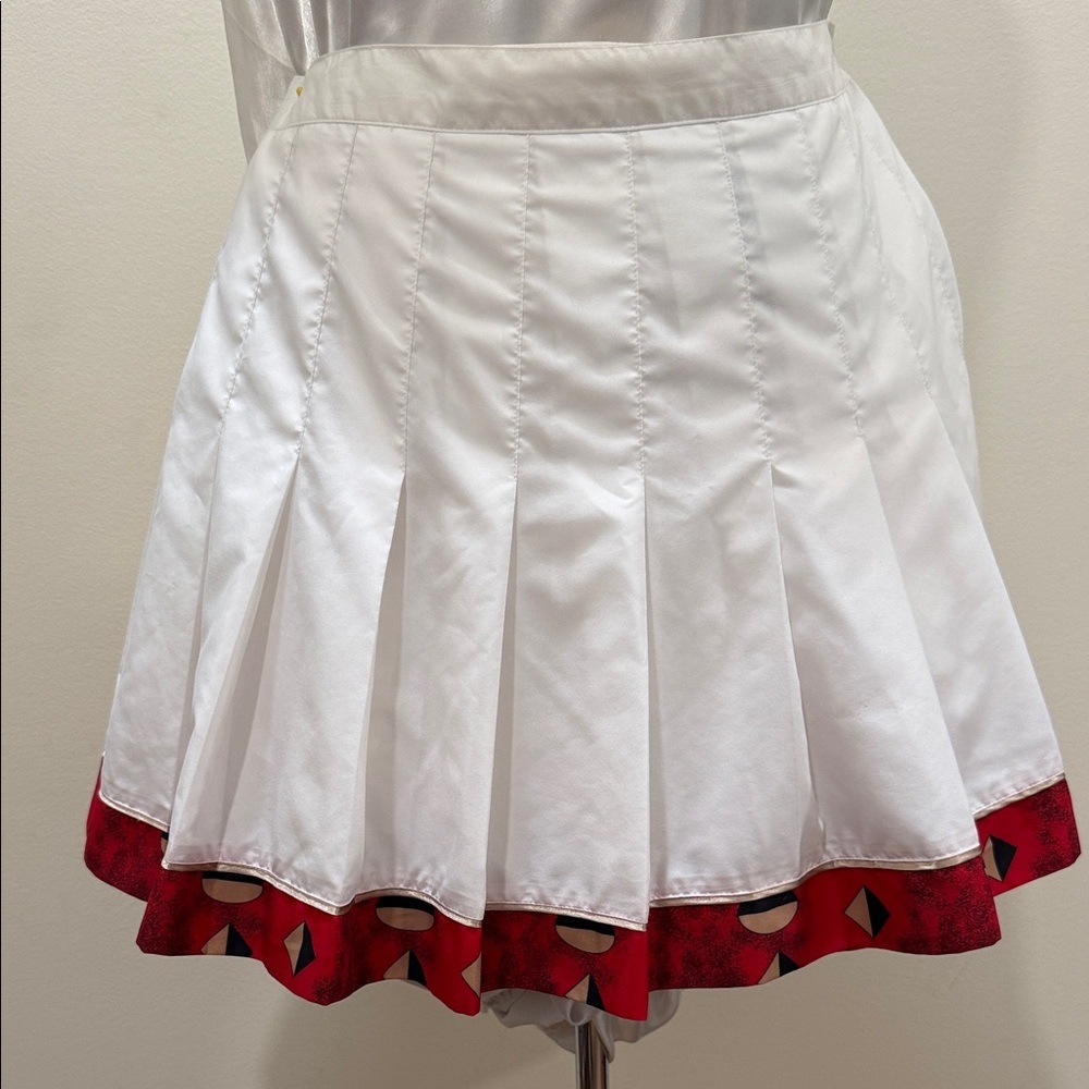 Vintage - Pebble Beach White Tennis Golf Skirt with Red Accents (sz 10